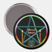 Imbolc-Pentakel Magnet (Vorderseite/Rückseite)
