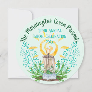 Imbolc Spiral Sun Wicca Sabbat Holiday Einladung