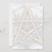 Imboli Floral Snowy Pentagramm Wiccan Holiday Einladung (Rückseite)