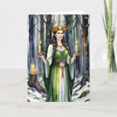 Imboli Goddess Candlemas Forest Celtic Wiccan Feiertagskarte (Vorderseite)