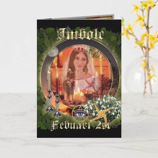 Imboli Karte (Gelbe Blume)