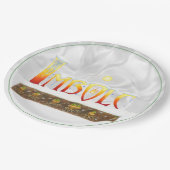 Imboli-Tropfen Paper-Teller Pappteller (Schrägansicht)