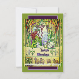 Imbolk-Segnungen im Überfluss Heath Wisdom Karte