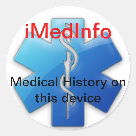 iMedInfo Round-Aufkleber Runder Aufkleber (Vorderseite)