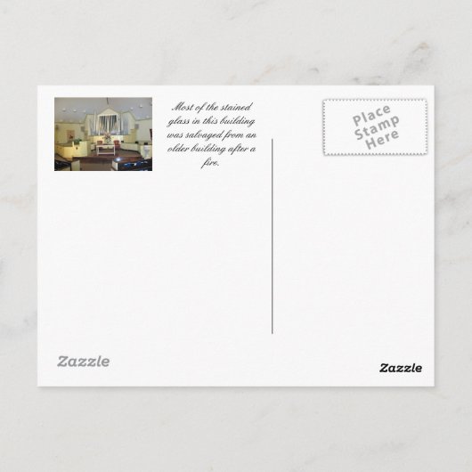 IMG_0288 herausgegeben, Erste Presbyterianische Ki Postkarte (Rückseite)