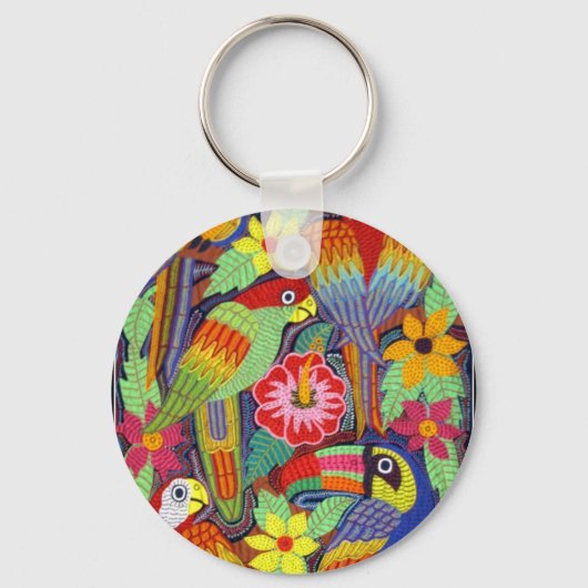 IMG_5319 Vogelarten von Panama Mola Schlüsselanhänger (Vorderseite)