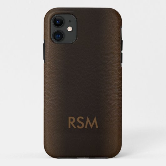 Imitat 5/5s Lederblick Monogramm Case-Mate iPhone Hülle (Rückseite)