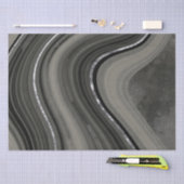 Imitat Abstrakte Graue Erdtöne Seidenpapier (Handwerk)