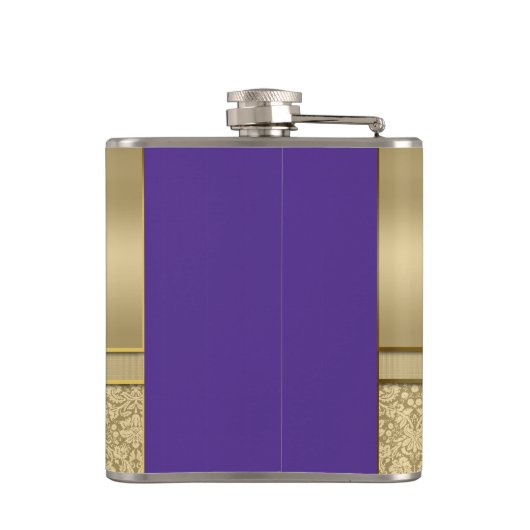 Imitat-Amethyst Edelstein-glänzender metallischer Flachmann (Rückseite)