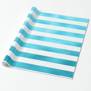 Imitat Aquamarine Blaue weiße, horizontale Aquare Geschenkpapier