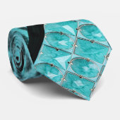 Imitat-Aquazebra-Streifen u. Jeweled Mojo Krawatte (Gerollt)