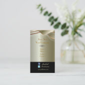 Imitat aus Edelstahl Visitenkarte (Stehend Vorderseite)