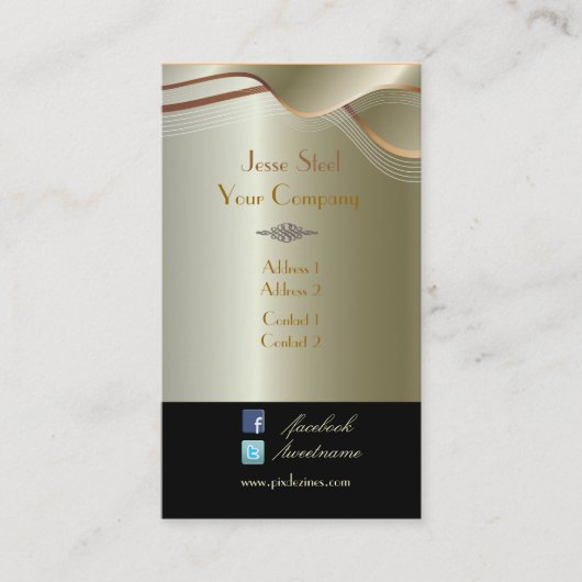 Imitat aus Edelstahl Visitenkarte (Vorderseite)