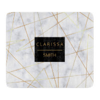 Imitat aus elegantem, weißem Marmor, geometrisch