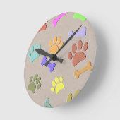 Imitat aus Hundebögen und Knochen Farbstoff Papier Runde Wanduhr (Winkel)