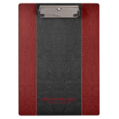 Imitat aus schwarzem und rotem Glattleder Klemmbrett (Vorderseite)