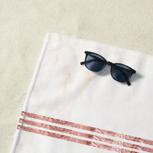 Imitat aus Weiß und Rose Strandtuch (Beispiel)