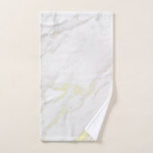 Imitat aus weißem und goldenem Marmor Badhandtuch Set (Handtuch)