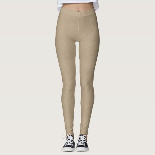 Imitat-beige lederne Leggings (Vorderseite)