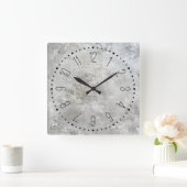 Imitat-Betonmauer Quadratische Wanduhr (Zuhause)