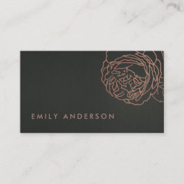 IMITAT BLACK STAHL GRAD BLUSPINK ROSE GOLD FLORAL VISITENKARTE