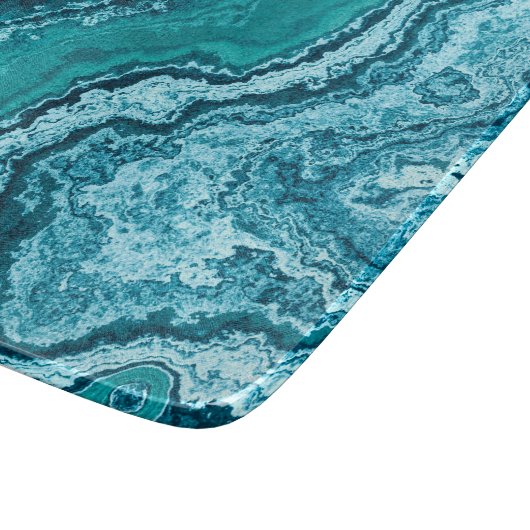 Imitat Blauer grüner Marmor Schneidebrett (Ecke)