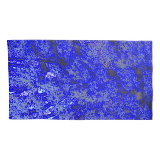 Imitat-blauer Marmorkönig Size Pillowcase Pair Kissenbezug (Rückseite-Rechts)