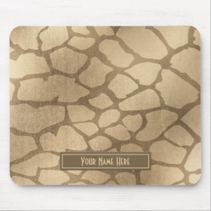 Imitat-"blonder" Goldgiraffen-Druck personalisiert Mousepad