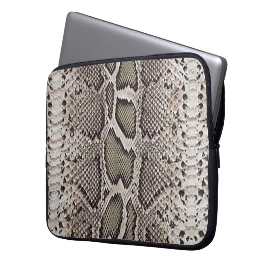 Imitat-Boa constrictor Snakeskin Laptopschutzhülle (Vorderseite Links)