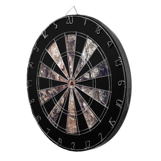 Imitat Brauner Graubaum Bark Textur Dartscheibe (Vorderseite rechts)