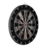 Imitat Brauner Graubaum Bark Textur Dartscheibe (Vorderseite Links)