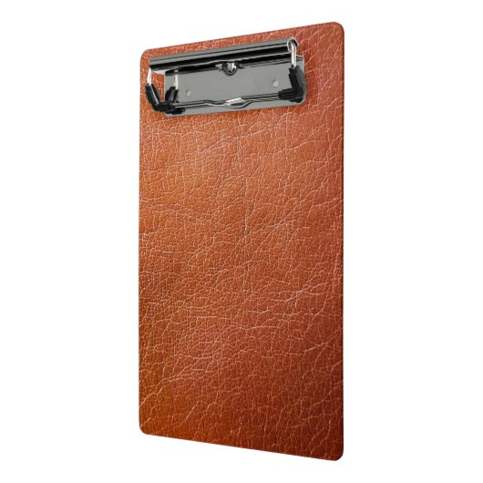 Imitat Braunleder Mini Klemmbrett (Gewinkelt2)