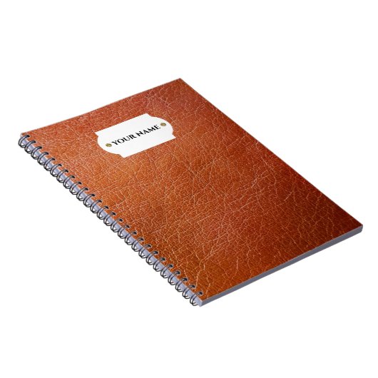 Imitat Braunlederheft Notizblock (Rechte Seite)