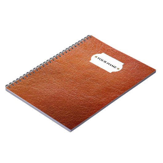 Imitat Braunlederheft Notizblock (Linke Seite)