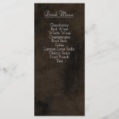 Imitat-Brown verwittertes Leder Menükarte (Rückseite)