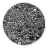 Imitat chromiert Minikasten-Hintergrund Keramikknauf (Vorderseite)