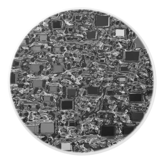 Imitat chromiert Minikasten-Hintergrund Keramikknauf (Vorderseite)