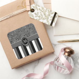 Imitat chromiert Minikasten-Hintergrund Quadratischer Aufkleber