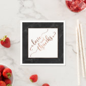 Imitat Copper Script Liebe und Dank mit schwarzem Serviette (Beispiel)