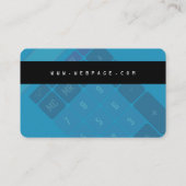 Imitat Credit- oder Debit-Card-Look-Rechner blau Visitenkarte (Rückseite)