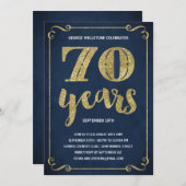 Imitat der Goldtypographie-| vereitelt 70. Einladung (Vorne/Hinten)
