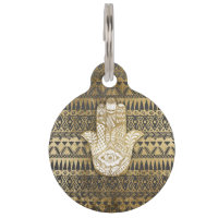 Imitat-Druck-GoldHamsa Hand und Stammes- Azteke