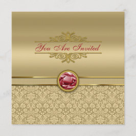 Imitat-dunkler karminroter roter einladung