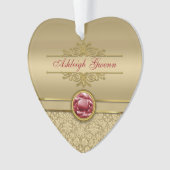 Imitat-dunkler karminroter roter ornament (Vorderseite)