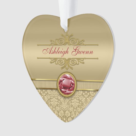 Imitat-dunkler karminroter roter ornament (Vorderseite)