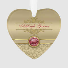 Imitat-dunkler karminroter roter ornament