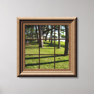 Imitat-Fenster-Ansicht-friedliche Landschaft mit Leinwanddruck