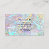 Imitat-Folie Details Opal-Foto Visitenkarte (Rückseite)