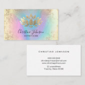 Imitat-Folie Lotus Pastellfarben Visitenkarte (Vorne/Hinten)