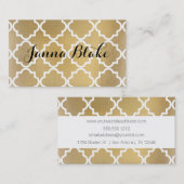 Imitat-Folie Quatrefoil Geschäfts-Karte Visitenkarte (Vorne/Hinten)